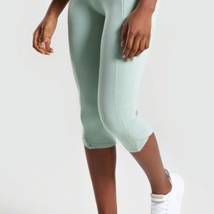 Gymshark Poise Cropped Leggings - Light Green